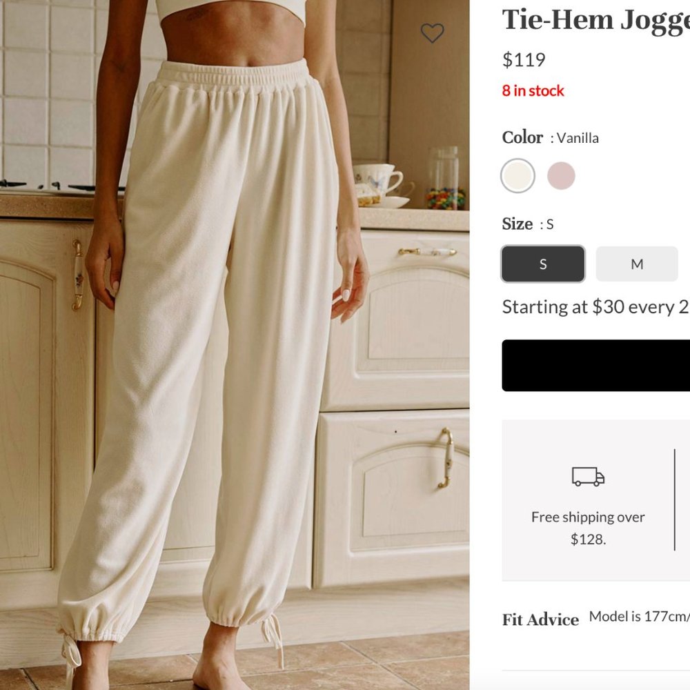 Nap Tie Hem Joggers